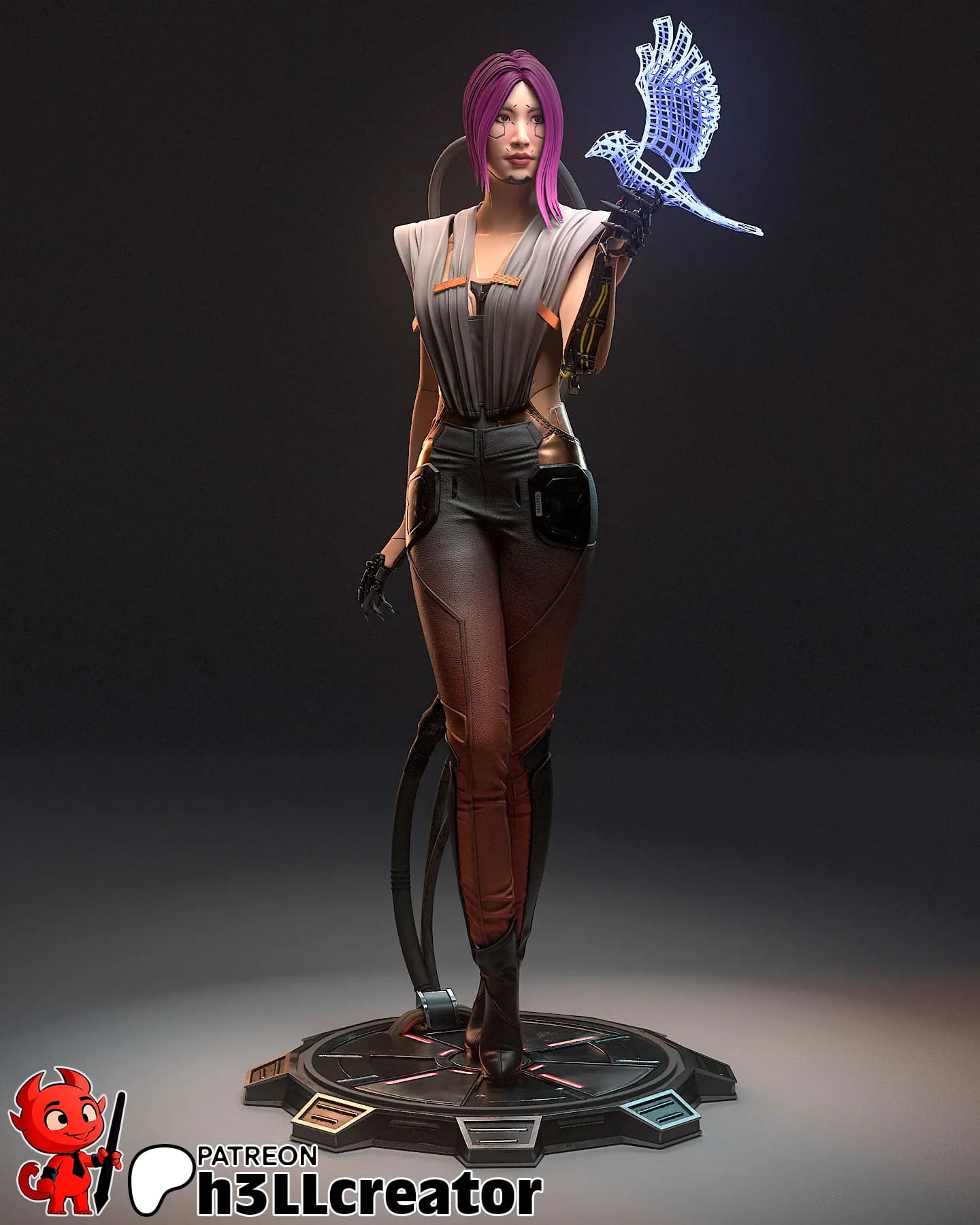 STL - Figura Songbird Cyberpunk