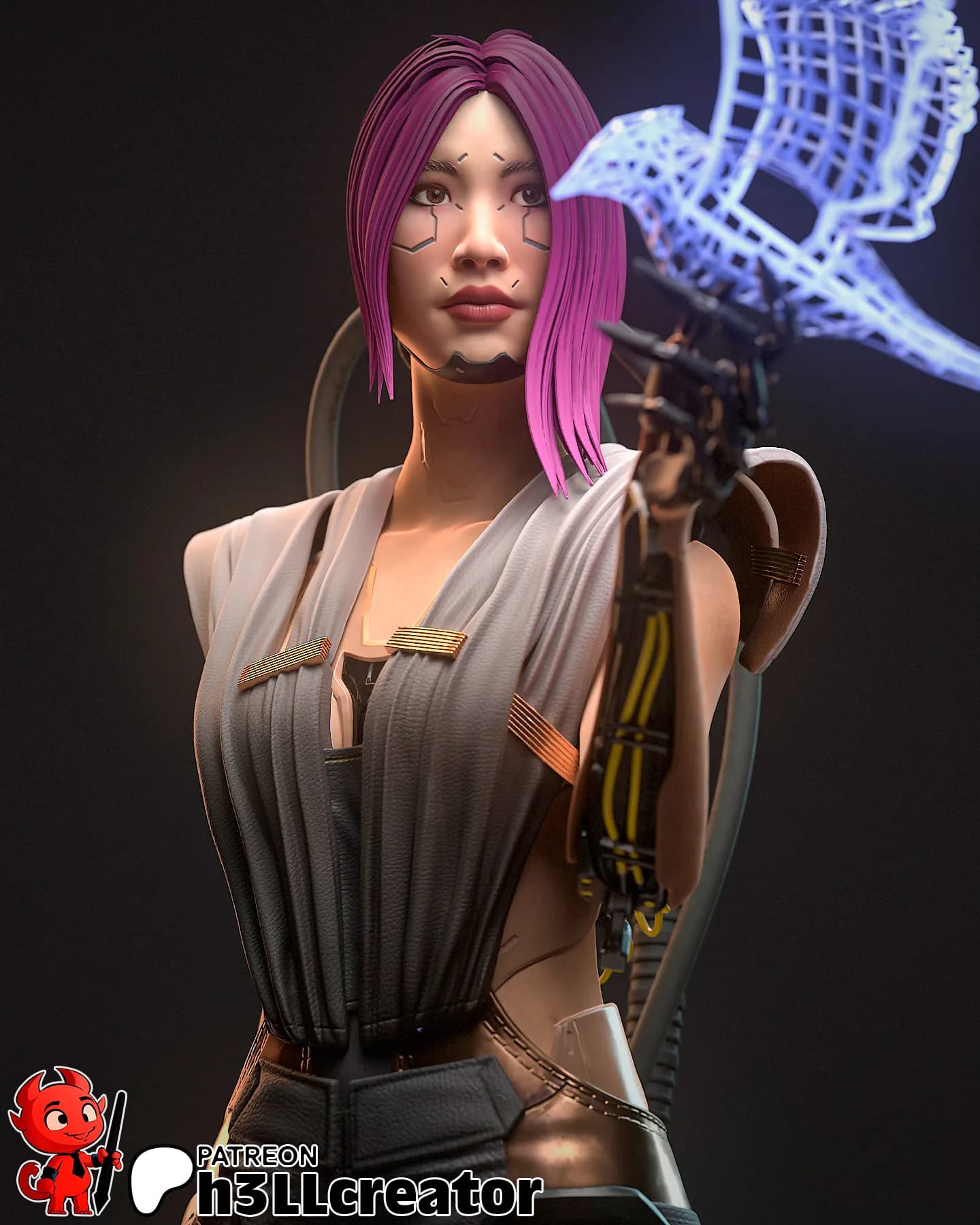 STL - Figura Songbird Cyberpunk