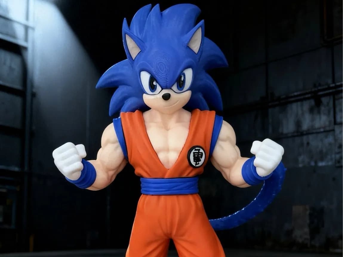 STL - Figura Sonic estilo Goku