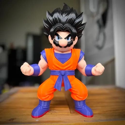 STL - Figura Sonic estilo Goku render 2