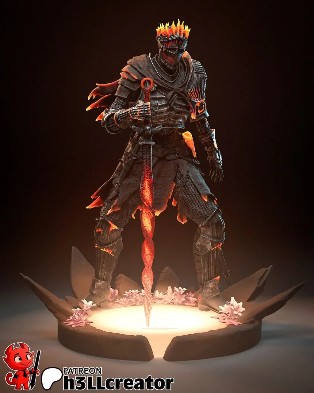 STL - Figura Soul of Cinder render 2