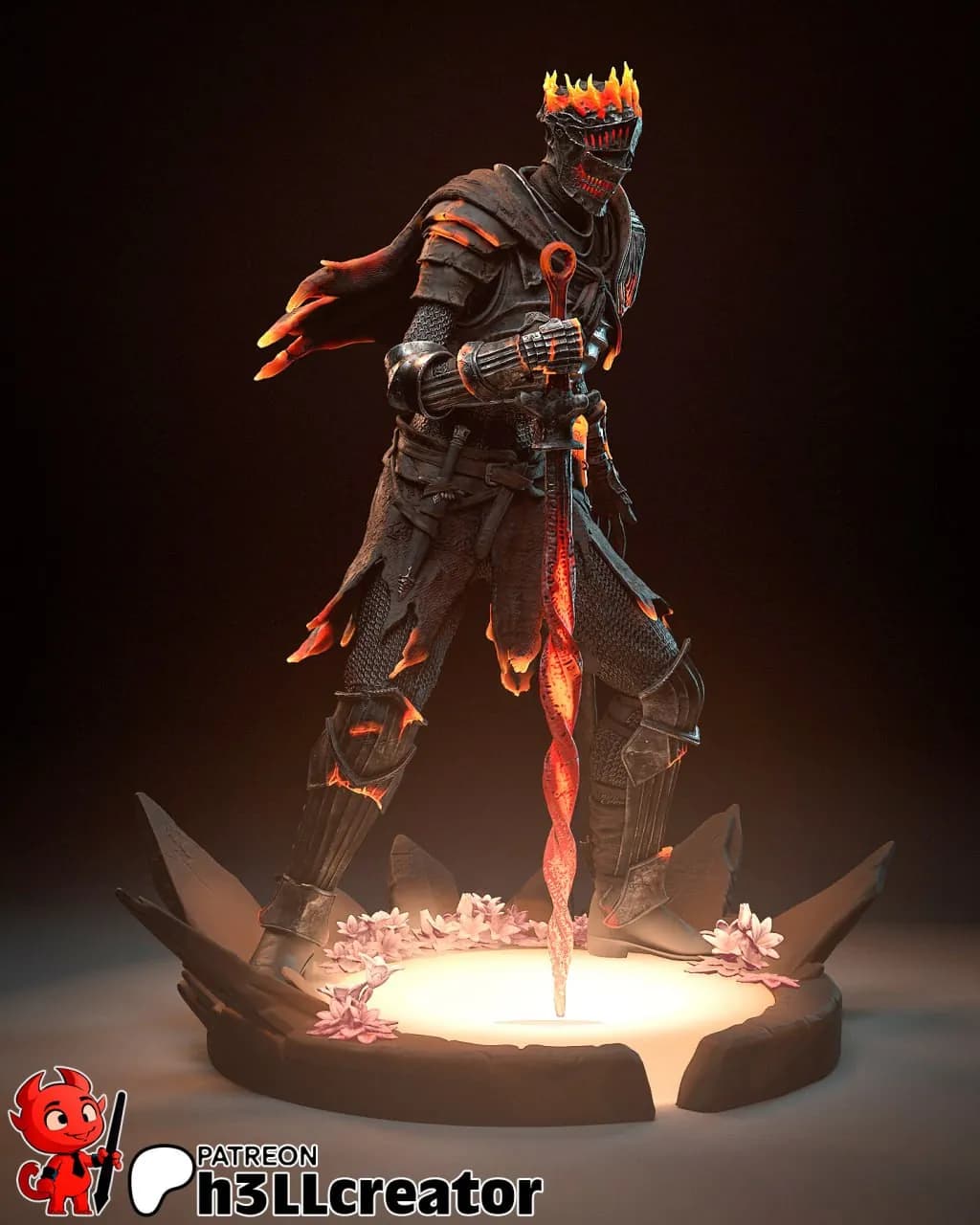 STL - Figura Soul of Cinder render 3