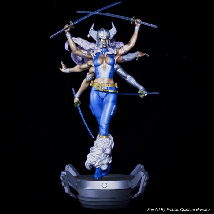 STL - Figura Spiral X Men render 2