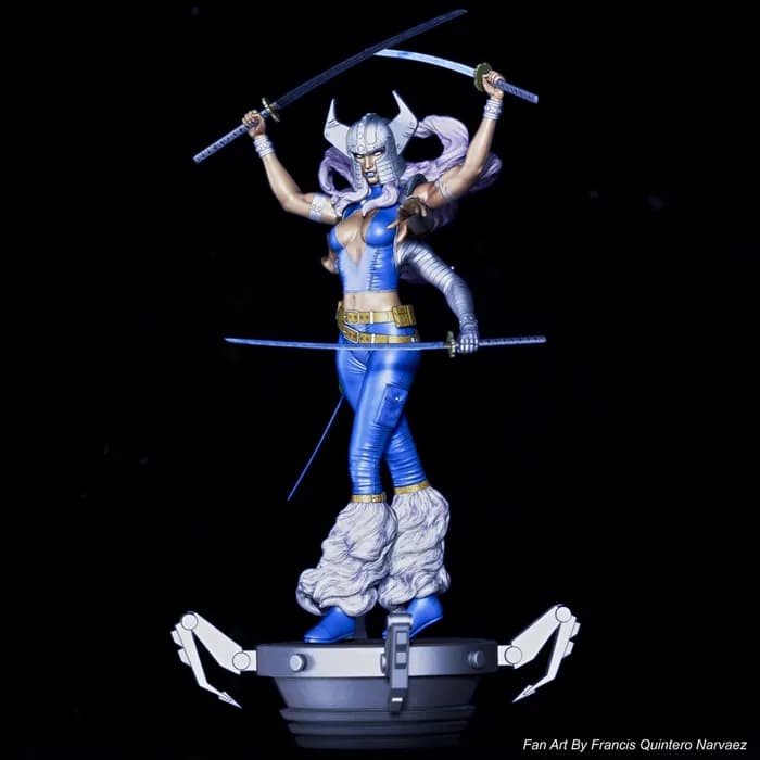 STL - Figura Spiral X Men render 3