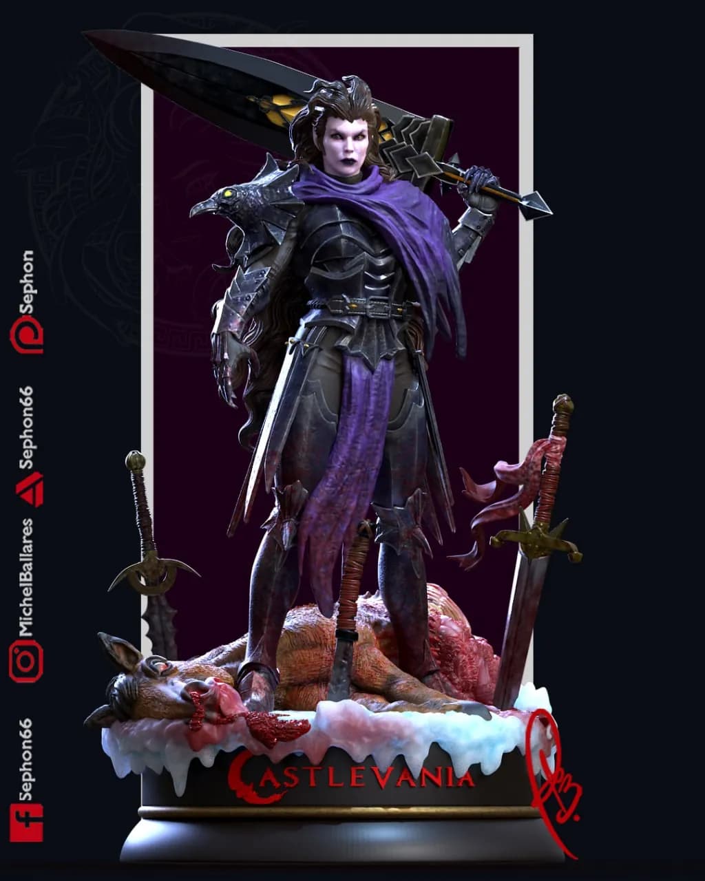 STL - figura Striga Castlevania render 2