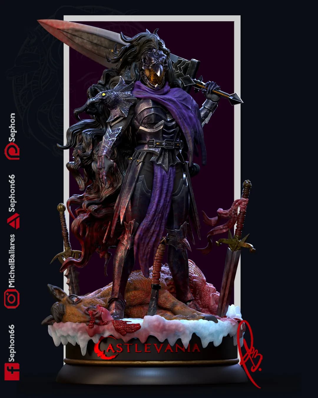 STL - figura Striga Castlevania render 3