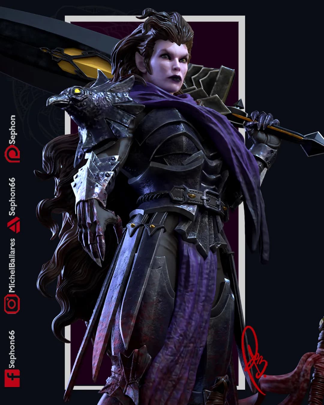STL - figura Striga Castlevania render 4