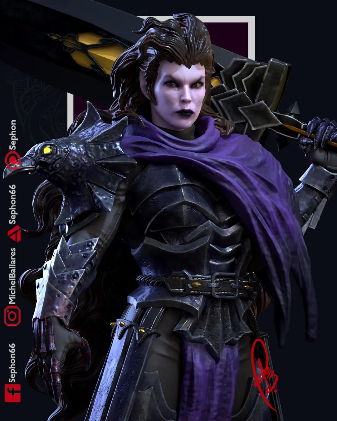 STL - figura Striga Castlevania render 5