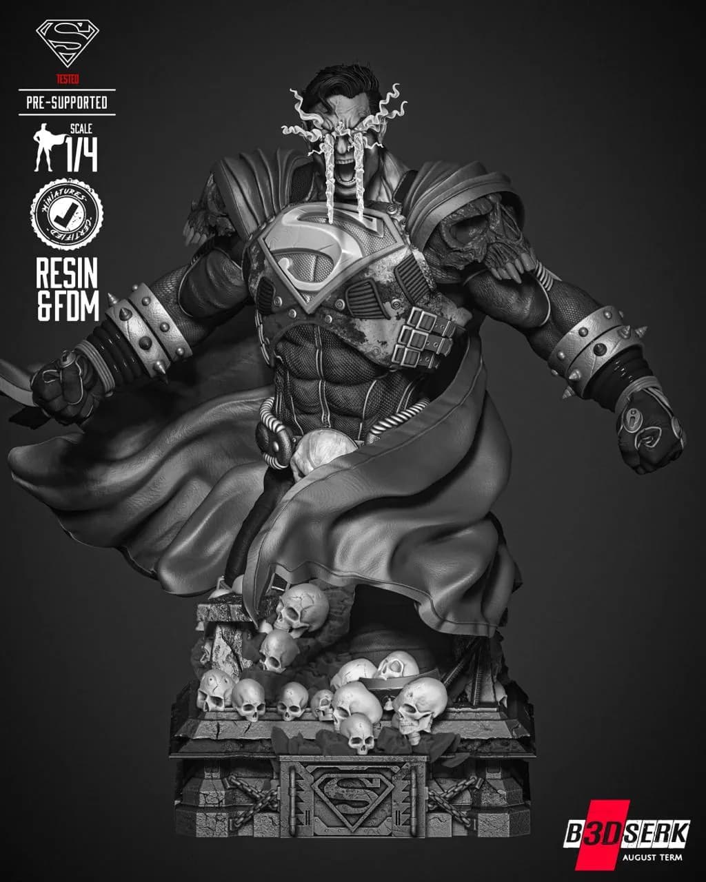 STL - figura superman dark night busto