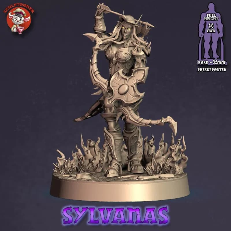 STL - figura Sylvanas cazadora