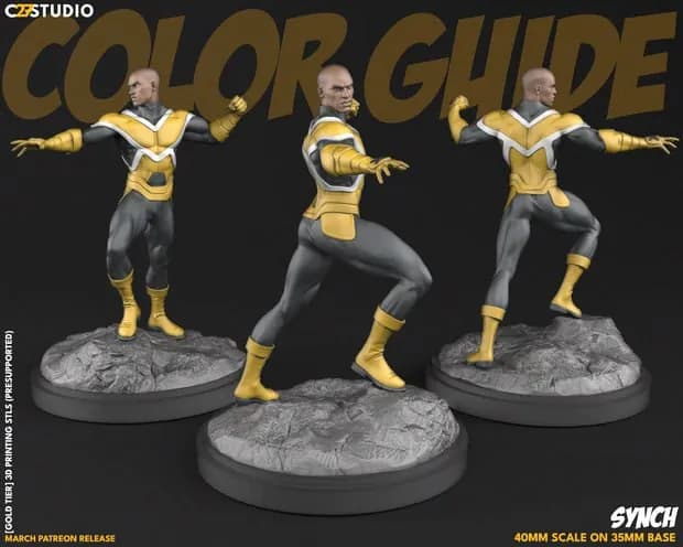 STL - Figura Synch de superhéroe