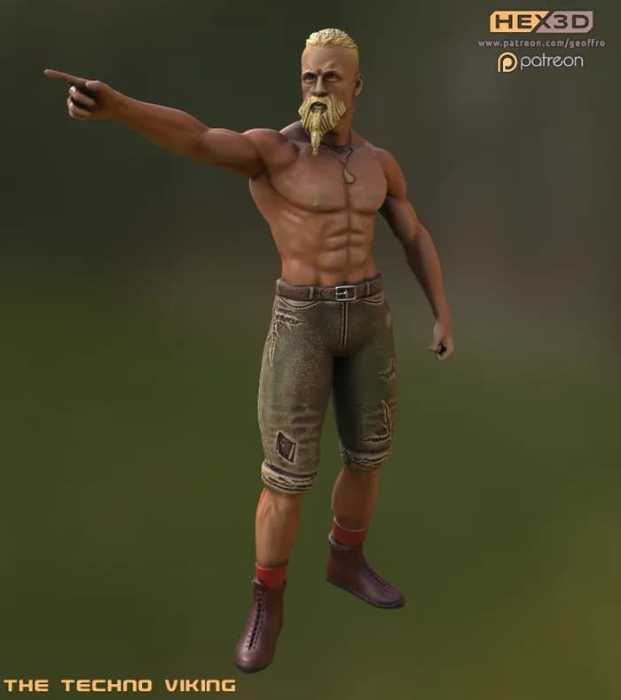 STL - Figura Techno Viking