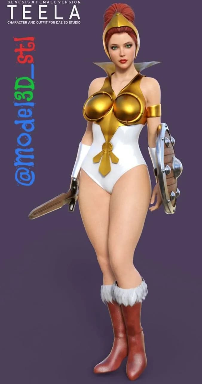 STL - Figura Teela He Man 80s