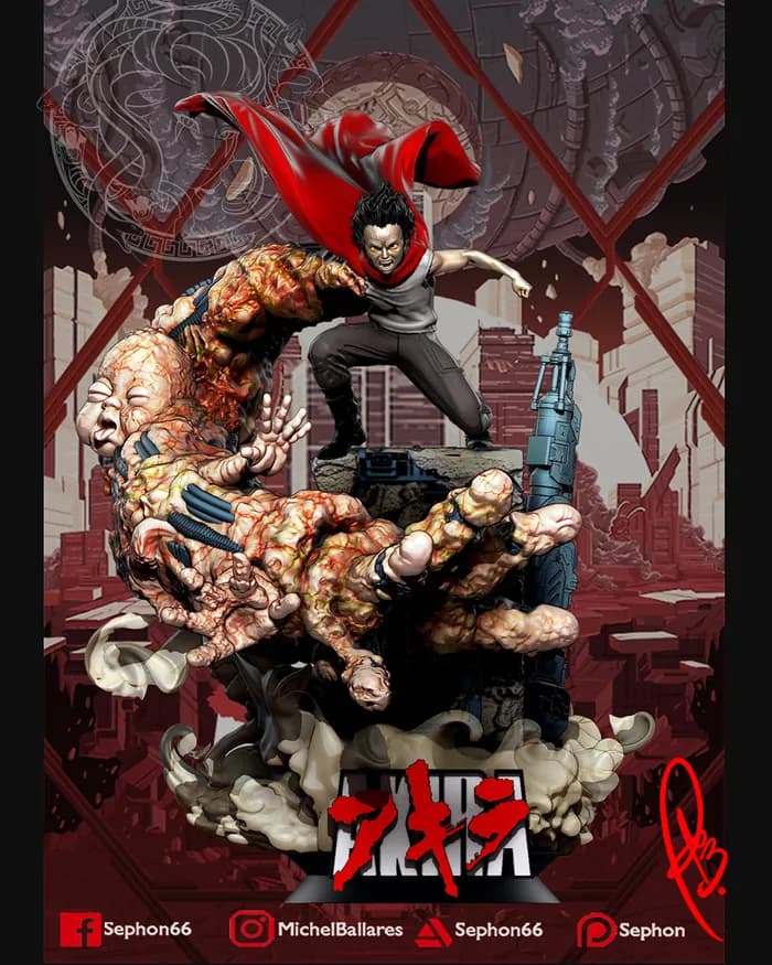 STL - Figura Tetsuo Shima Akira render 2