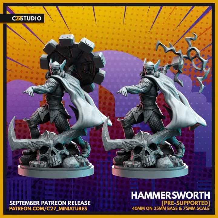 STL - Figura Thor render 3