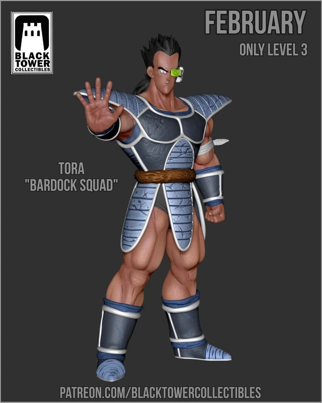 STL - Figura Tora Bardock Squad render 3