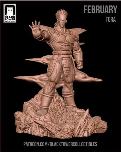 STL - Figura Tora Bardock Squad render 4