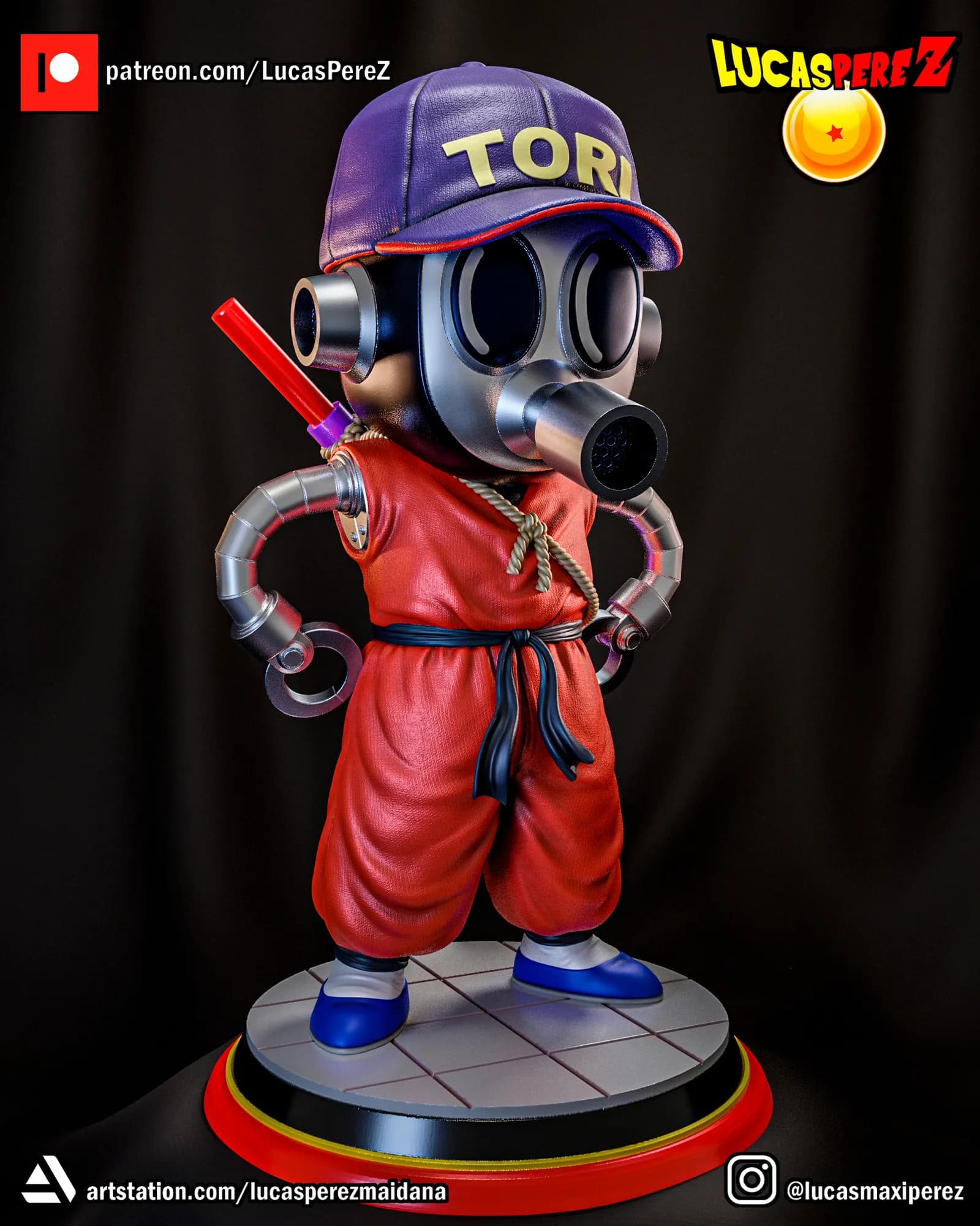 STL - Figura Toribot Estilo Dragon Ball render 3