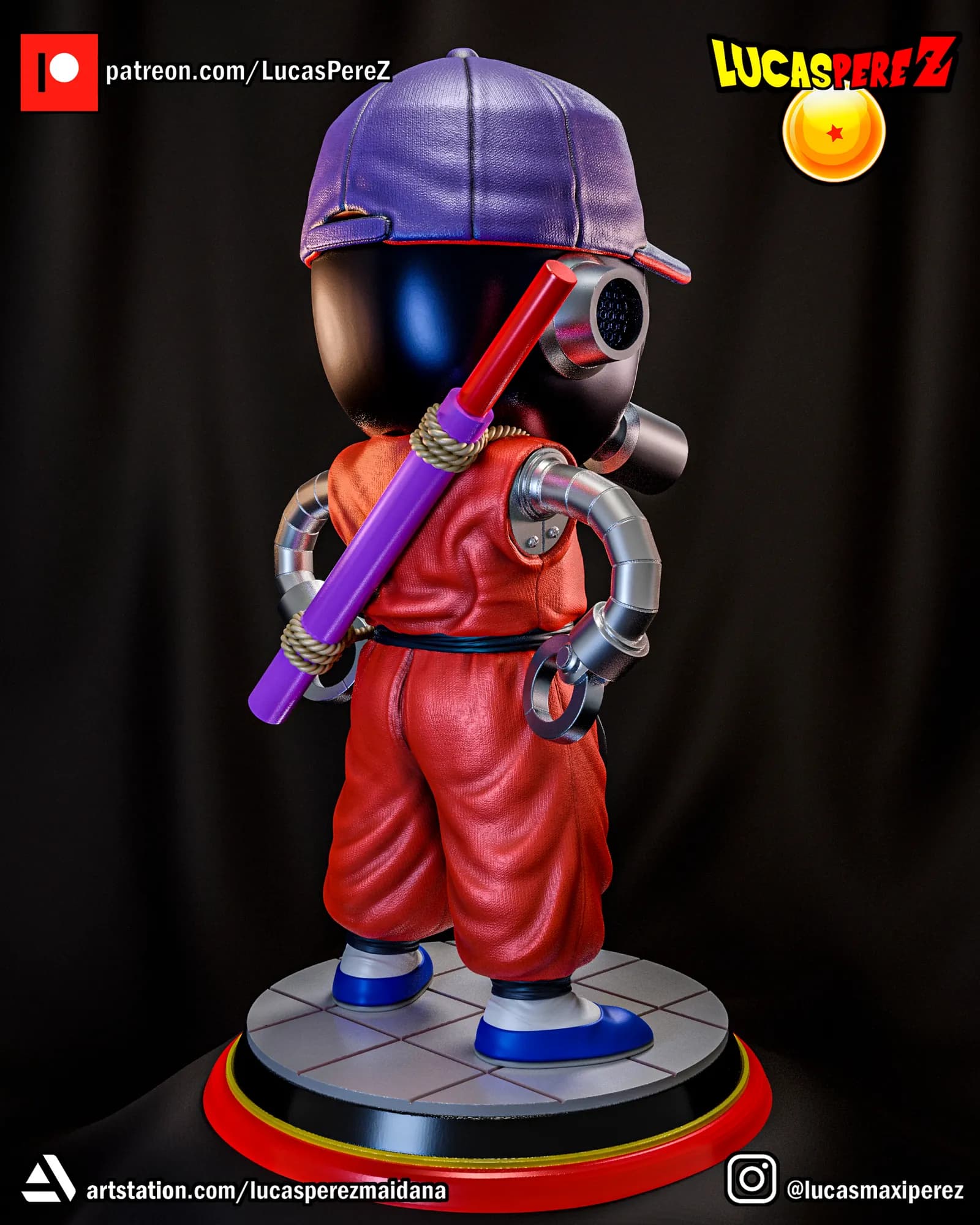 STL - Figura Toribot Estilo Dragon Ball render 4