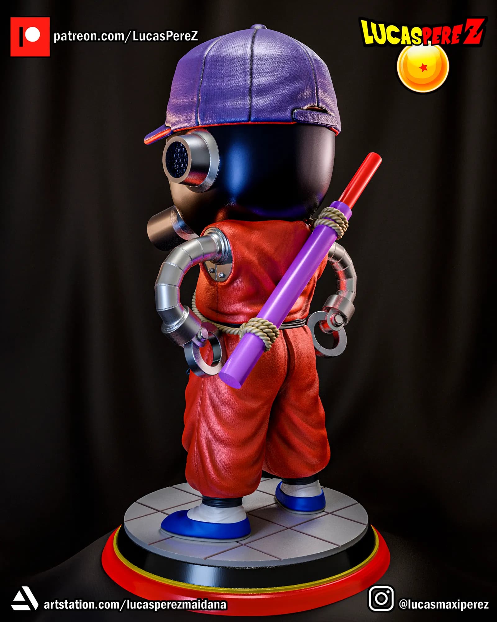 STL - Figura Toribot Estilo Dragon Ball render 5