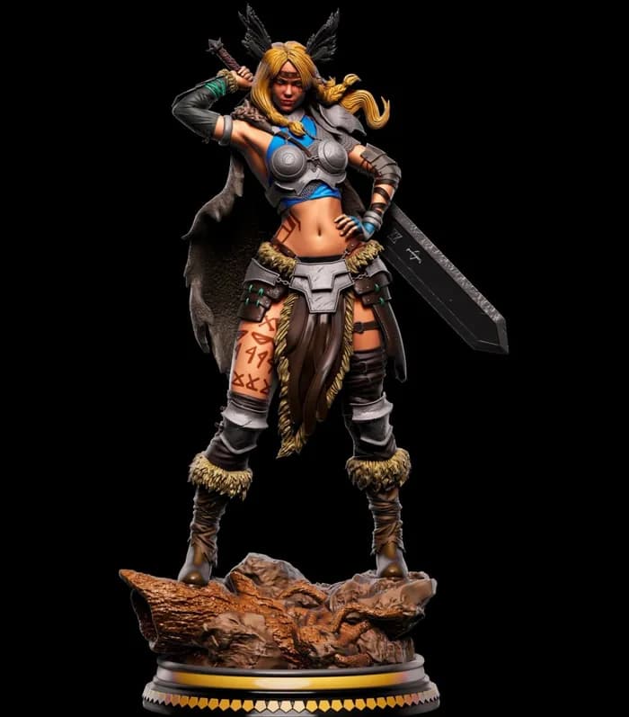 STL - Figura Valquiria con Espada