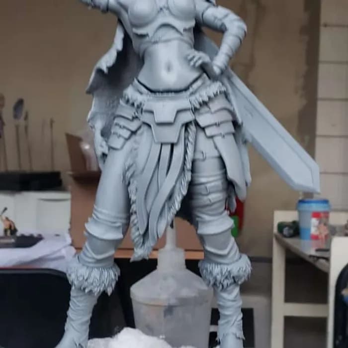 STL - Figura Valquiria con Espada render 5