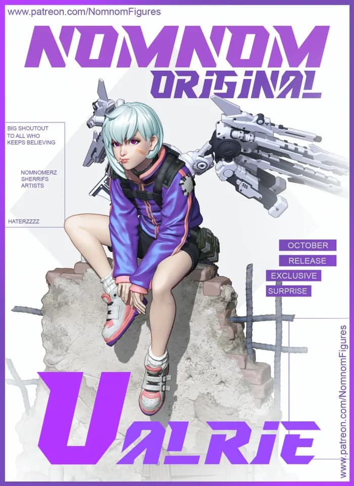 STL - Figura Valrie Cyberpunk 2