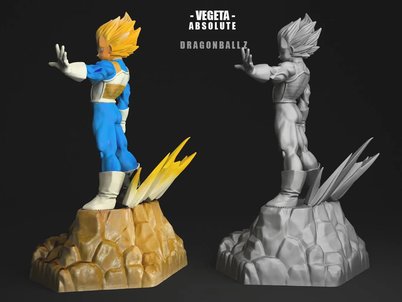 STL - Figura Vegeta SS Absolute render 3
