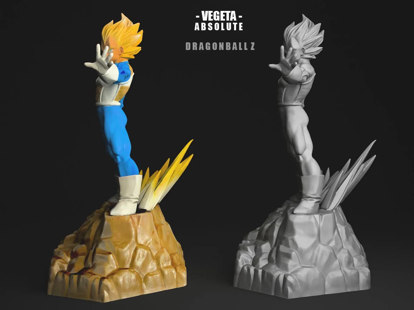 STL - Figura Vegeta SS Absolute render 4