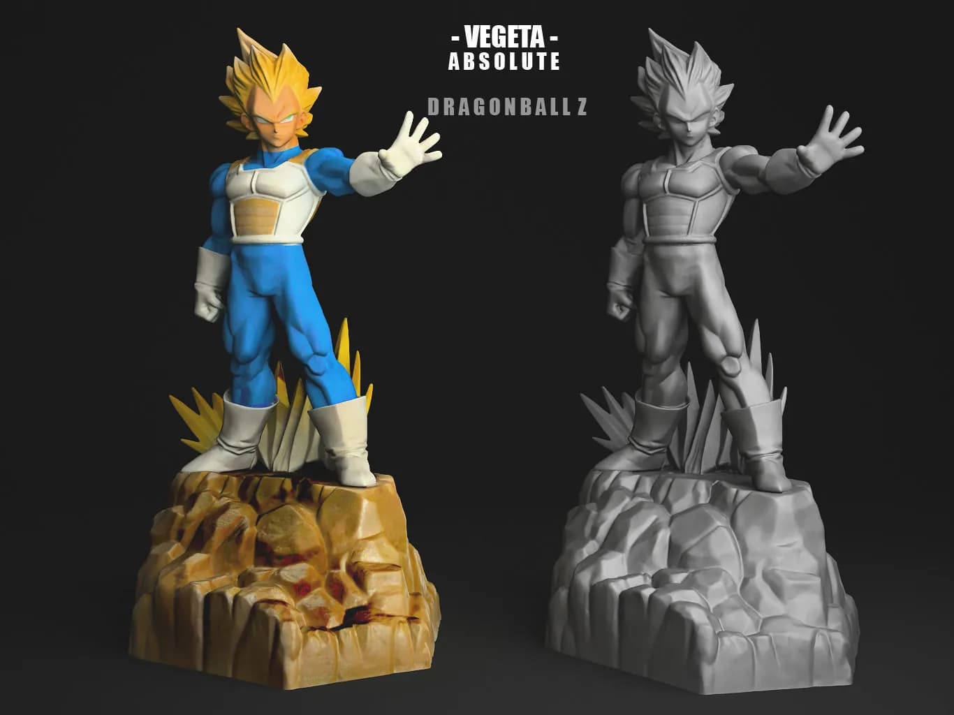 STL - Figura Vegeta SS Absolute render 5