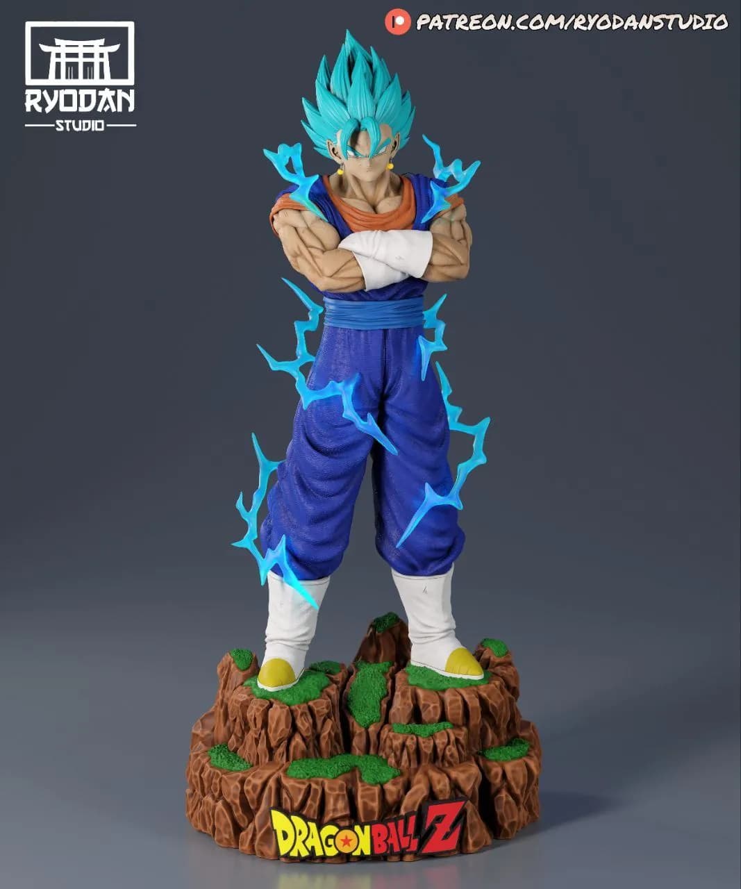 STL - Figura Vegetto Super Saiyan Blue render 2