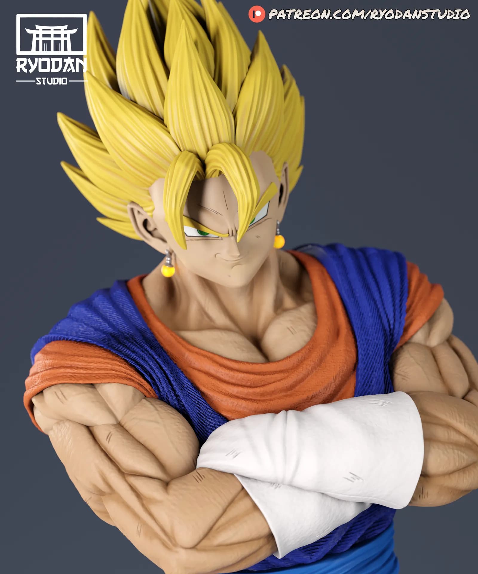 STL - Figura Vegetto Super Saiyan Blue render 3