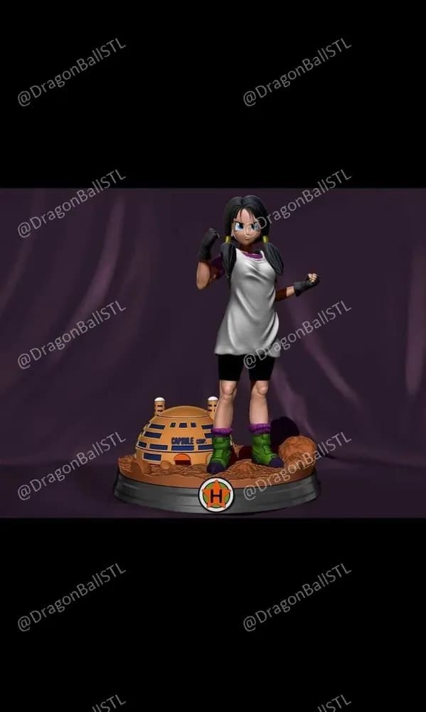 STL - Videl Figure Dragon Ball Z Style