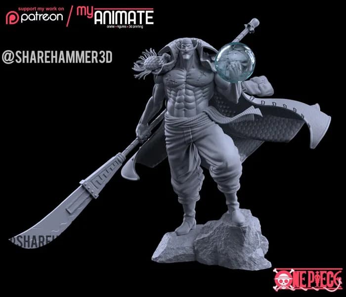 STL - Figura Whitebeard de One Piece