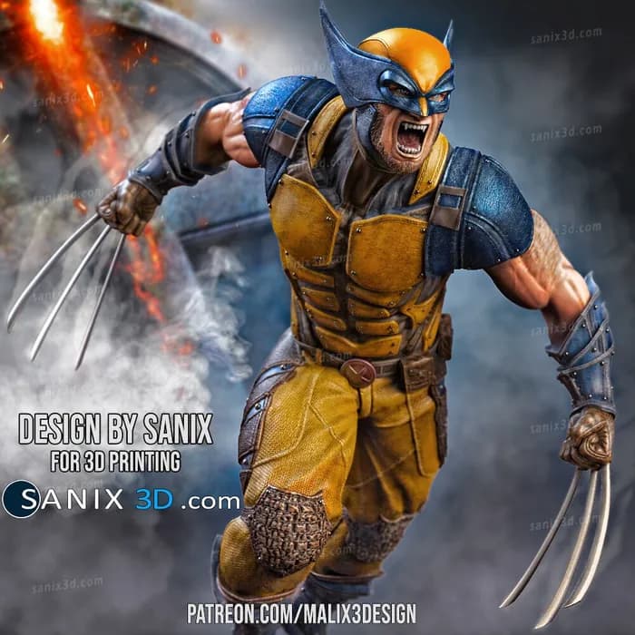 STL - Figura Wolverine estilo cómic