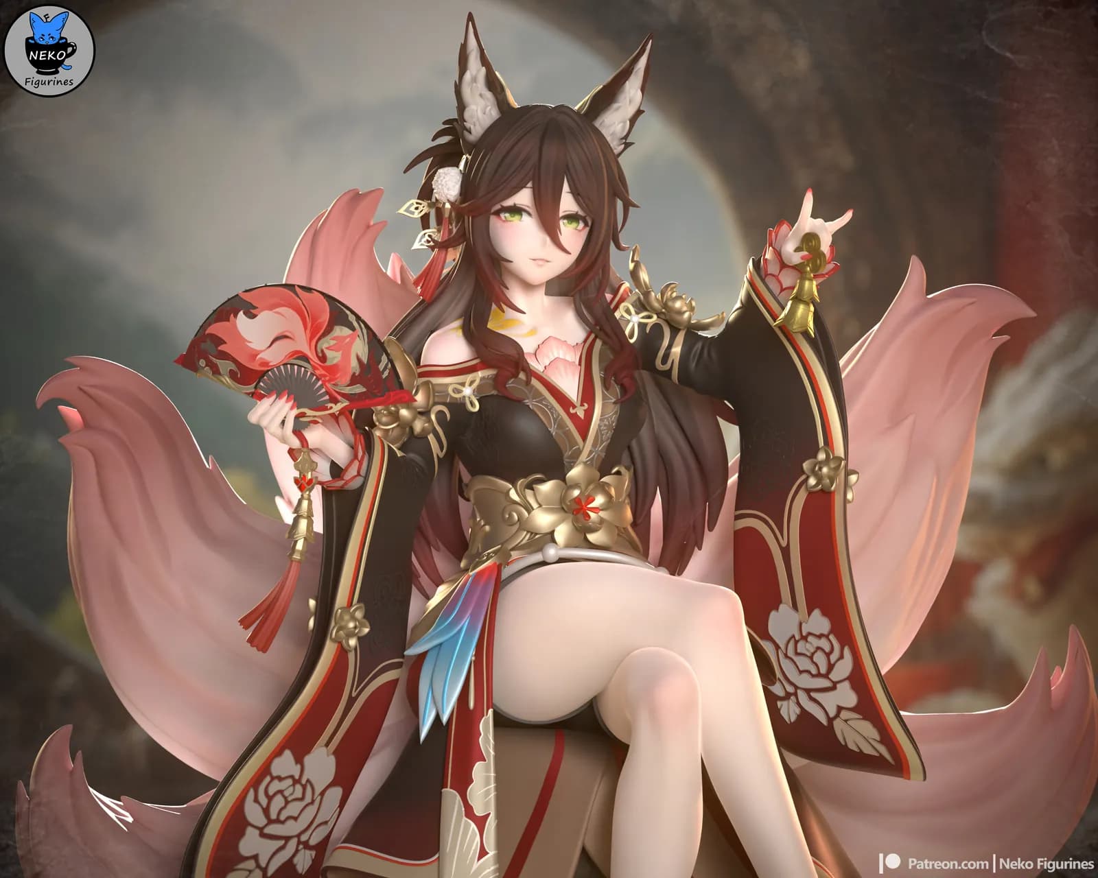 STL - Figura Yae Miko estilo Kitsune