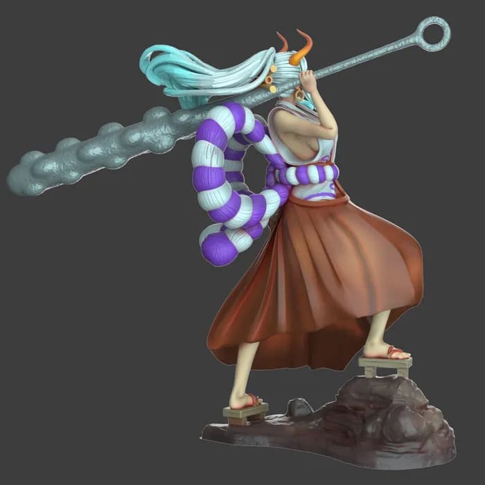 STL - Figura Yamato de One Piece 2 render 4