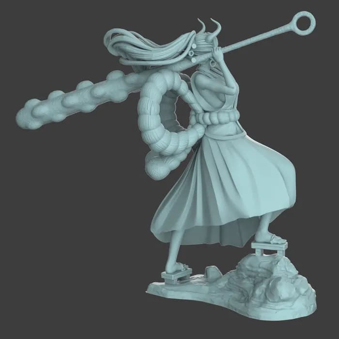 STL - Figura Yamato de One Piece 2 render 5