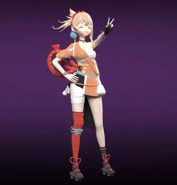 STL - Figura Yoimiya Genshin Impact render 2