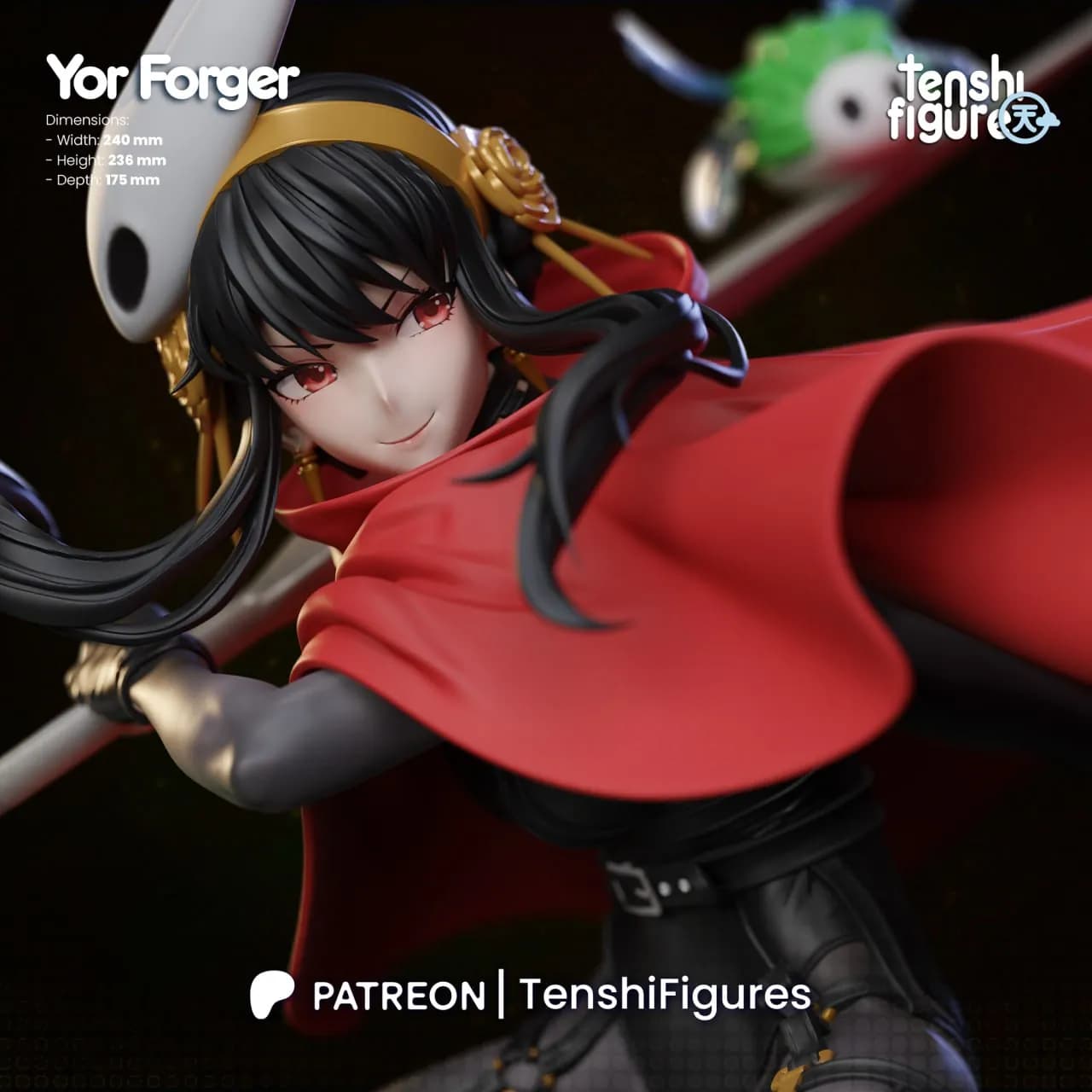 STL - Figura Yor Forger "Tenshi" render 2