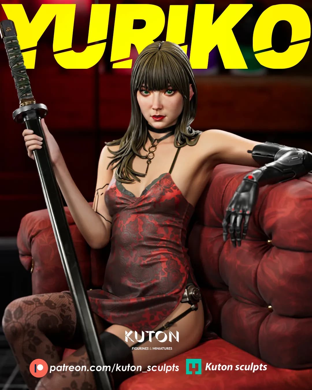 STL - Figura Yuriko Cyberpunk