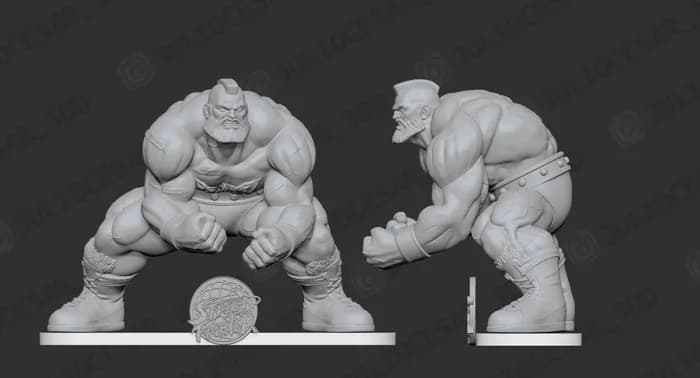 STL - figura Zangief v1 render 2