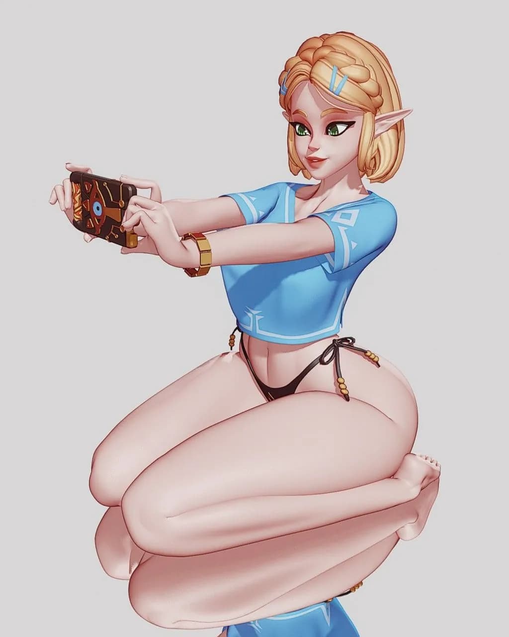 STL - Zelda taking selfie figure