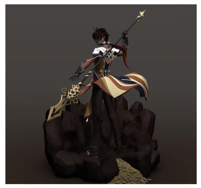 STL - Figura Zhongli Genshin Impact