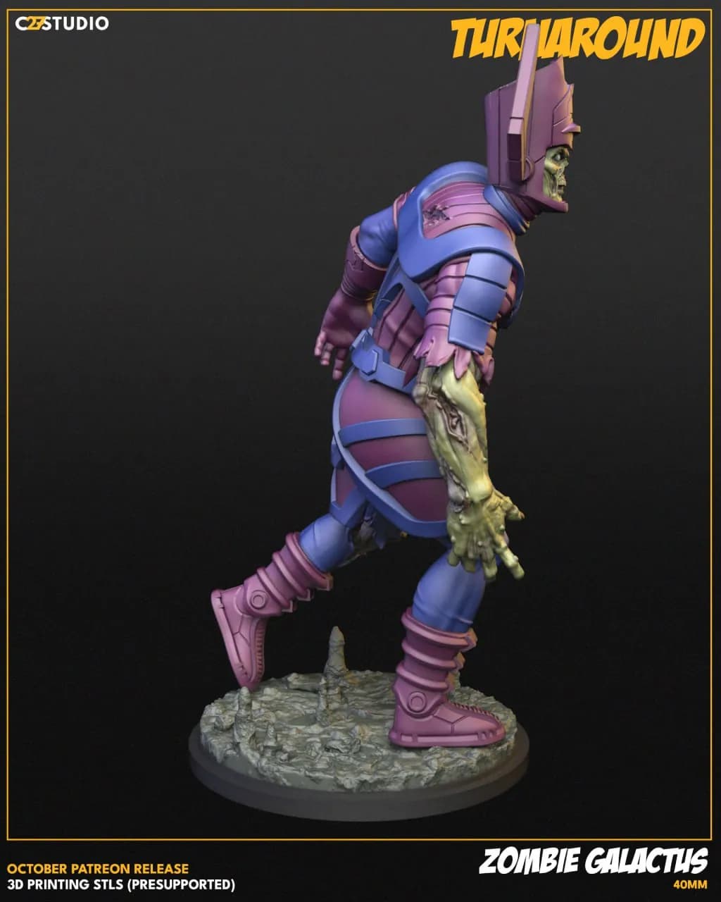 STL - Figura Zombie Galactus render 3