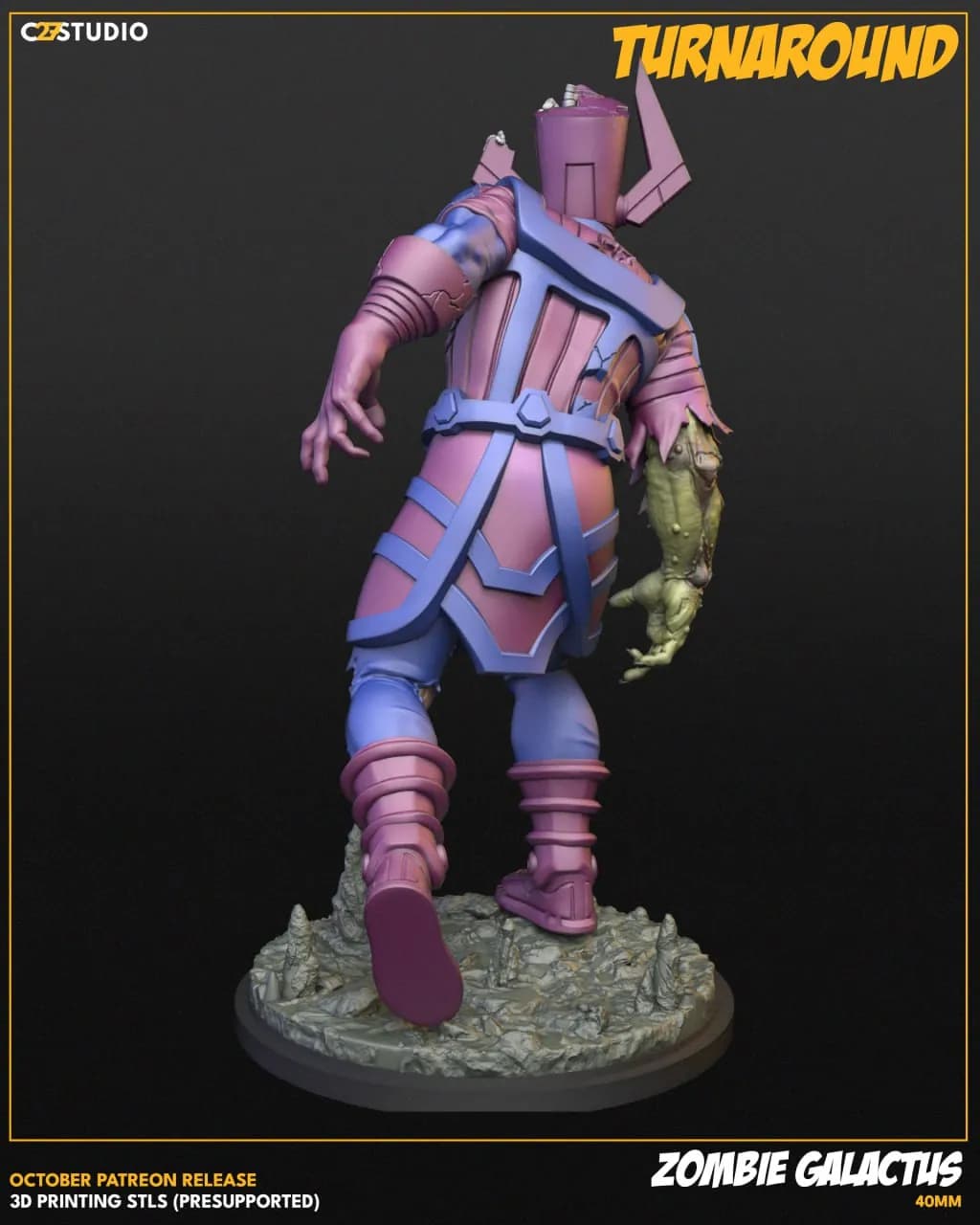 STL - Figura Zombie Galactus render 4