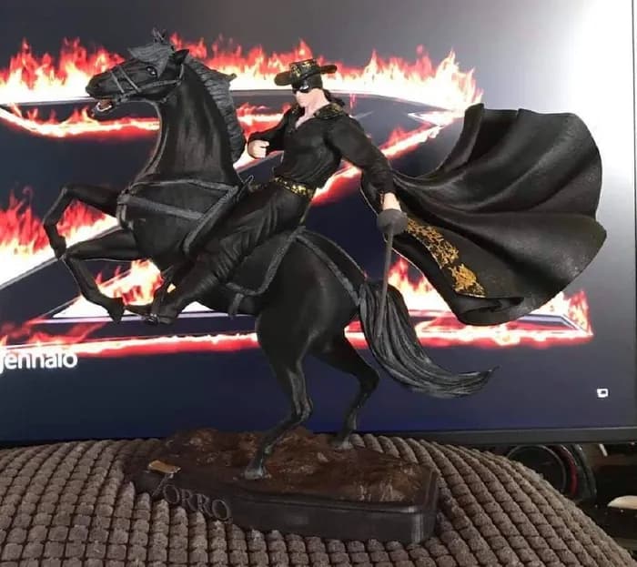STL - figura zorro a caballo