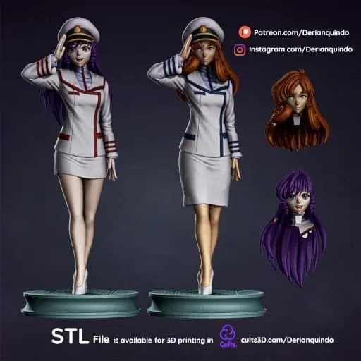STL - Figuras Anime Minmay y Lisa