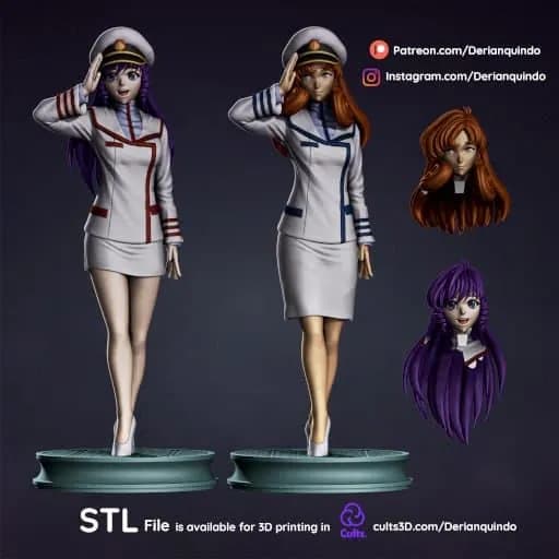 STL - Figuras Anime Minmay y Lisa
