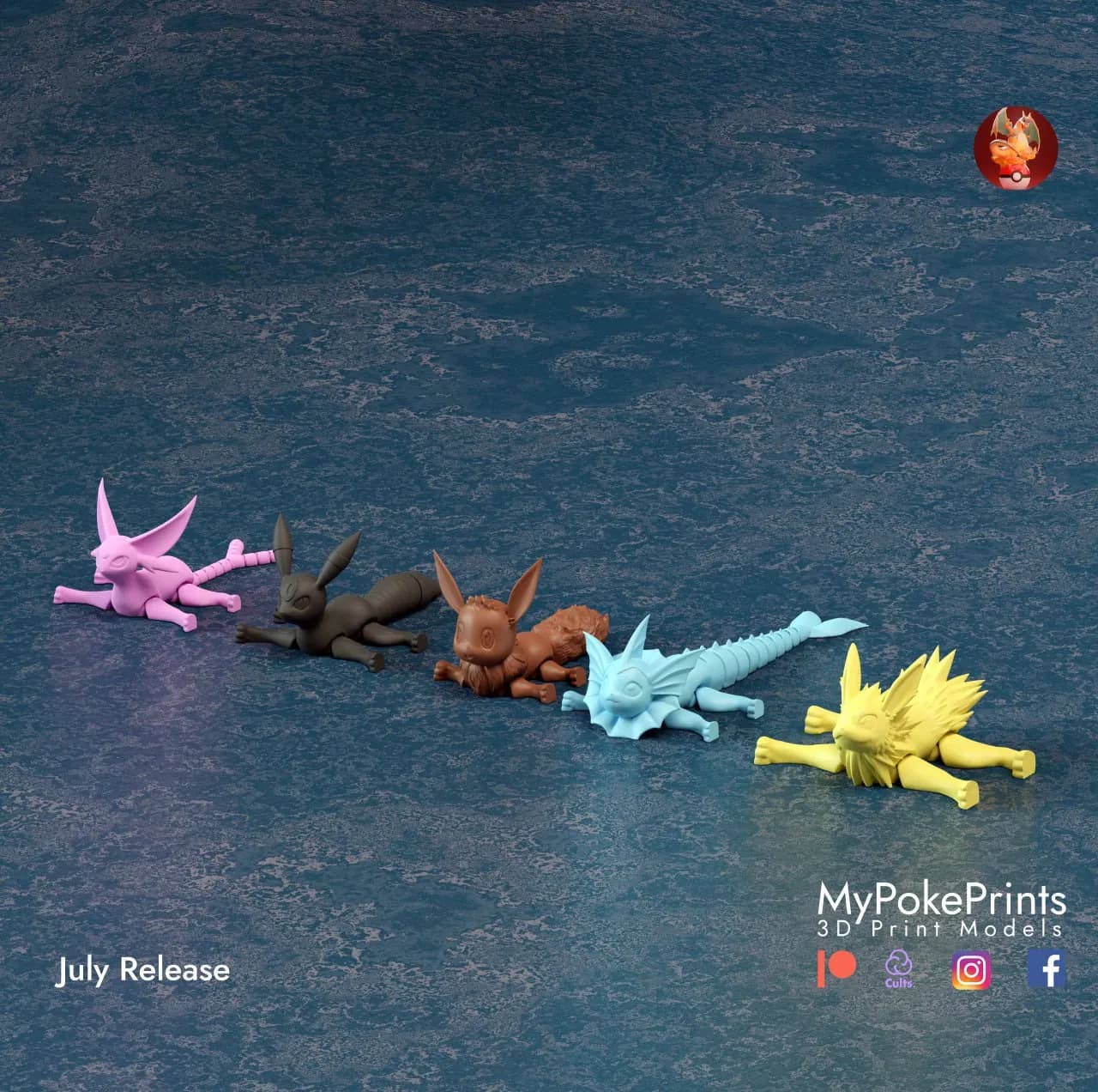 STL - Figuras articuladas Eeveelutions